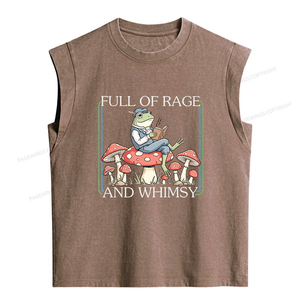 Pagewings Full Of Rage and Whimsy Women's Washed Tank Top