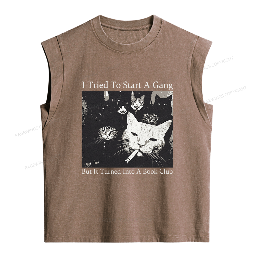 Pagewings Book Club Women's Washed Tank Top