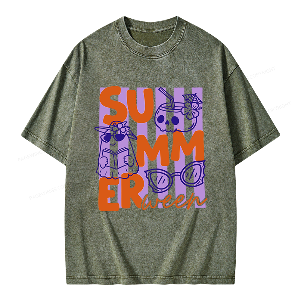 Pagewings Summerween Unisex Washed T-shirt