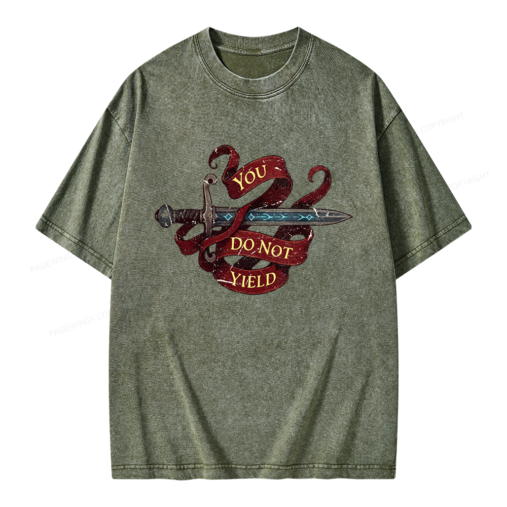 Pagewings You Do Not Yield Unisex Washed T-shirt