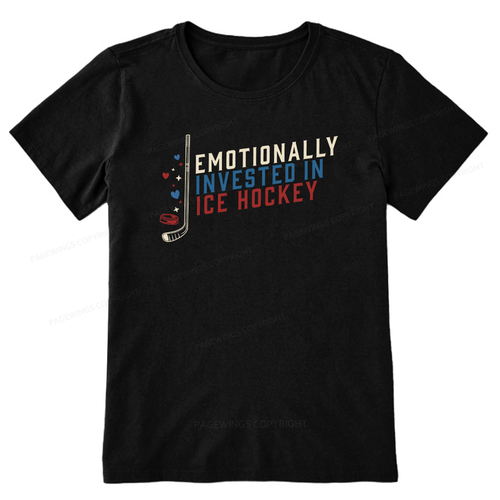 Pagewings Emotionally Invested in Ice Hockey Unisex Classic T-shirt