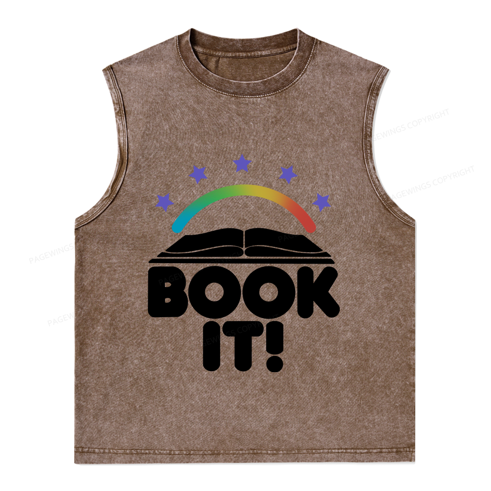 Pagewings Book It Unisex Washed Tank Top
