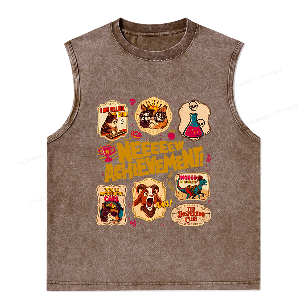 Pagewings New Achievement Unisex Washed Tank Top
