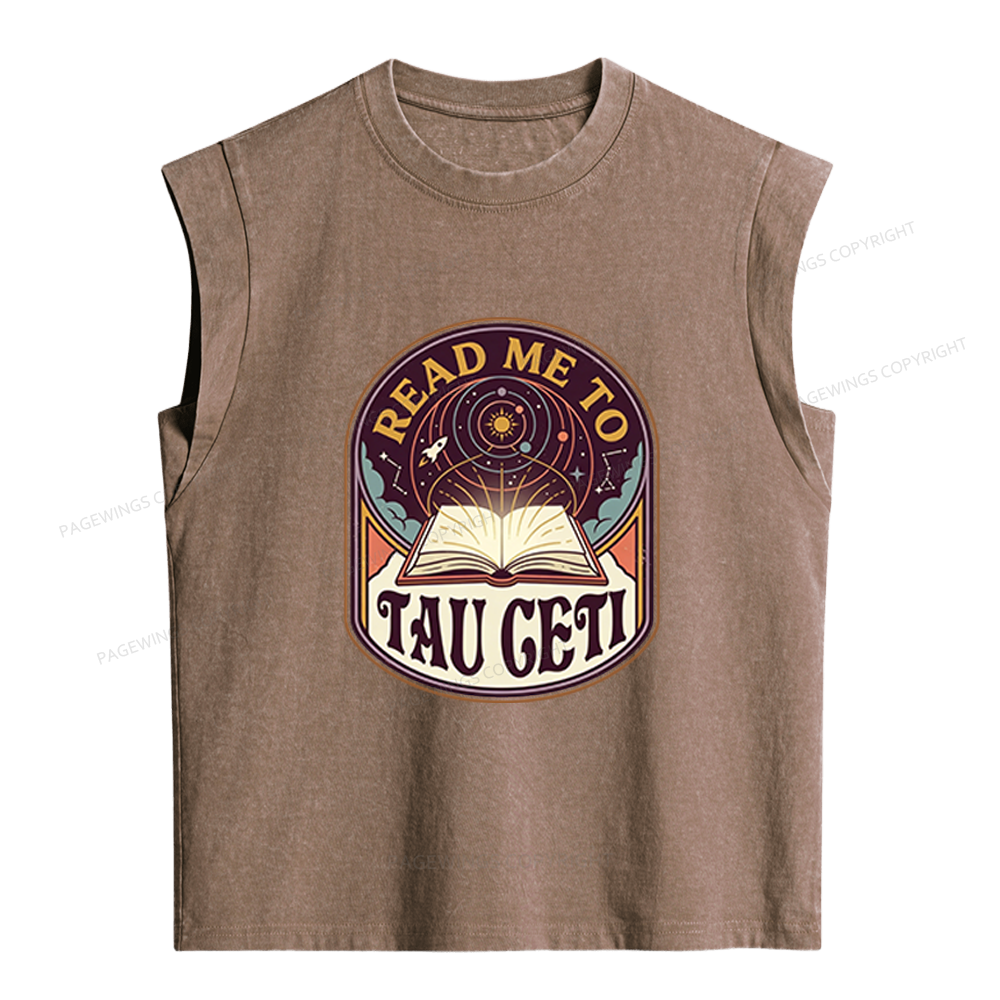 Pagewings Sci-Fi Novel Lover Women's Washed Tank Top
