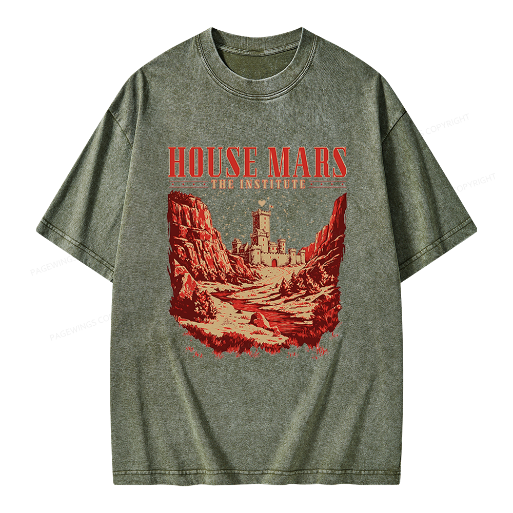 Pagewings House Mars Unisex Washed T-shirt