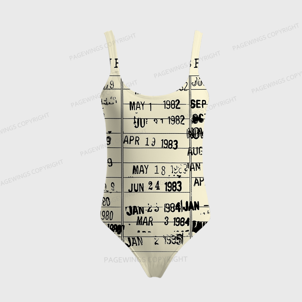 Pagewings Library Card One-Piece Swimsuit 