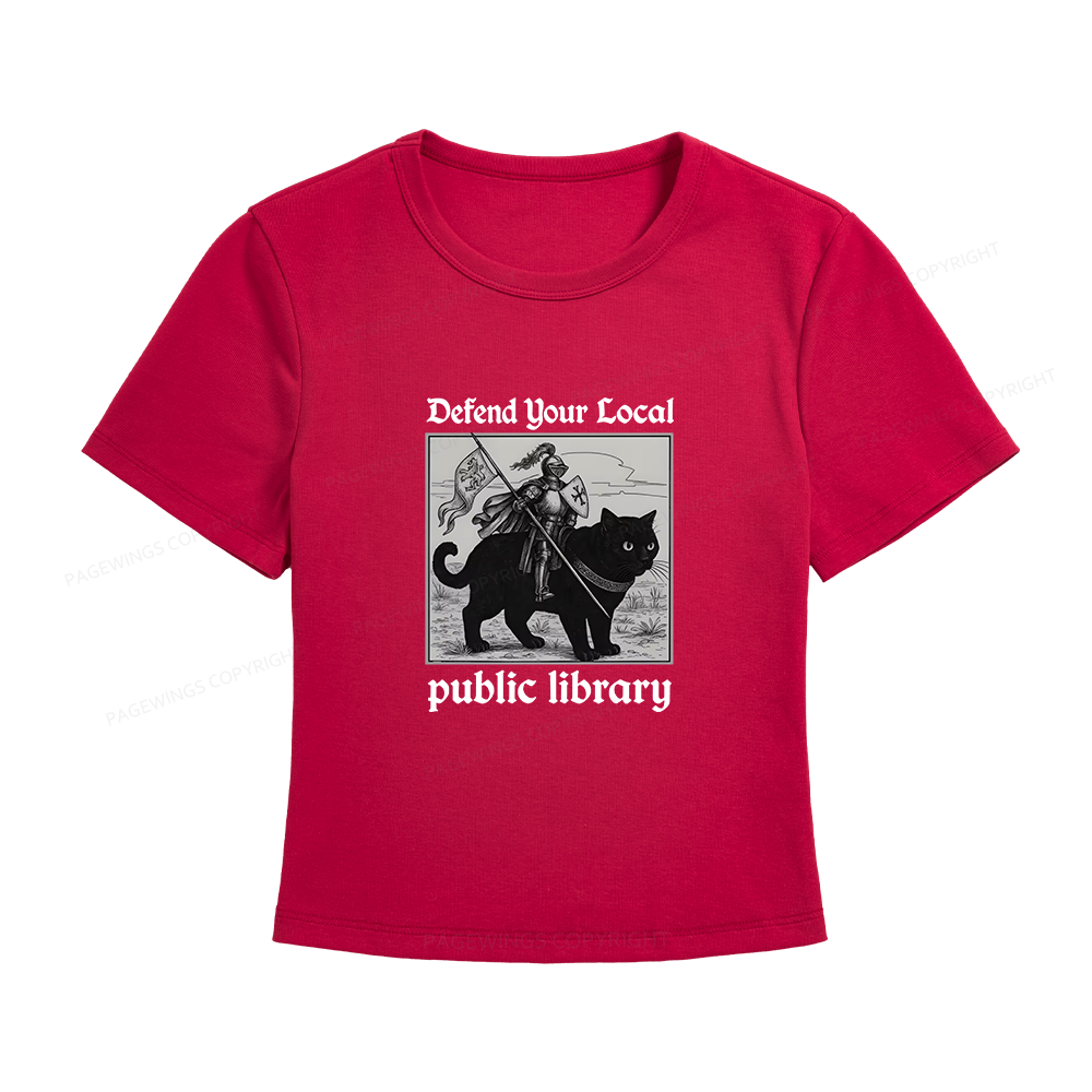 Pagewings Defend Your Local public library Women's Baby Tee