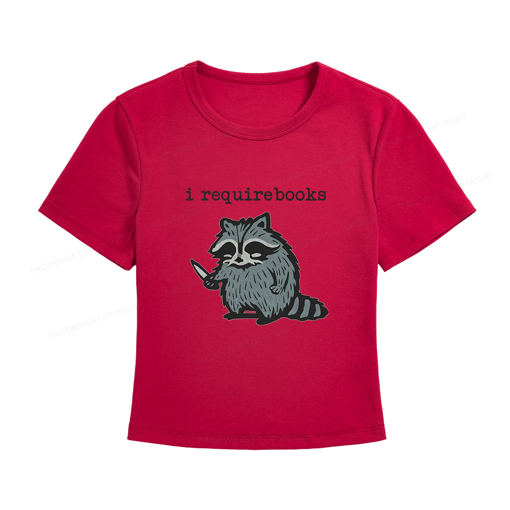 Pagewings I Require Books Women's Baby Tee