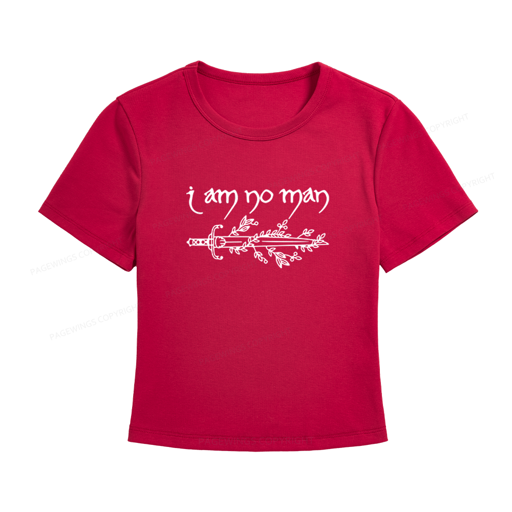 Pagewings I Am No Man Women's Baby Tee