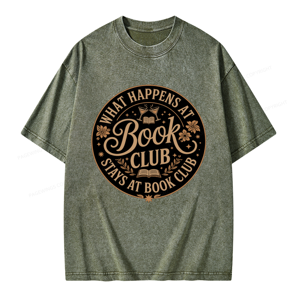 Pagewings Book Club Unisex Washed T-shirt