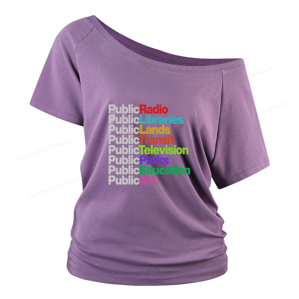 Pagewings Public Libraries Women Off Shoulder T-shirts