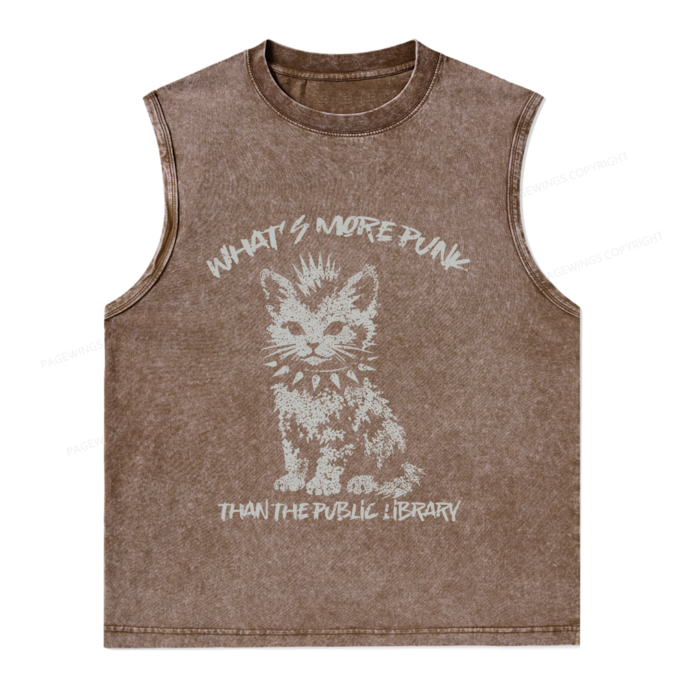 Pagewings What's More Punk Than The Public Library Unisex Washed Tank Top