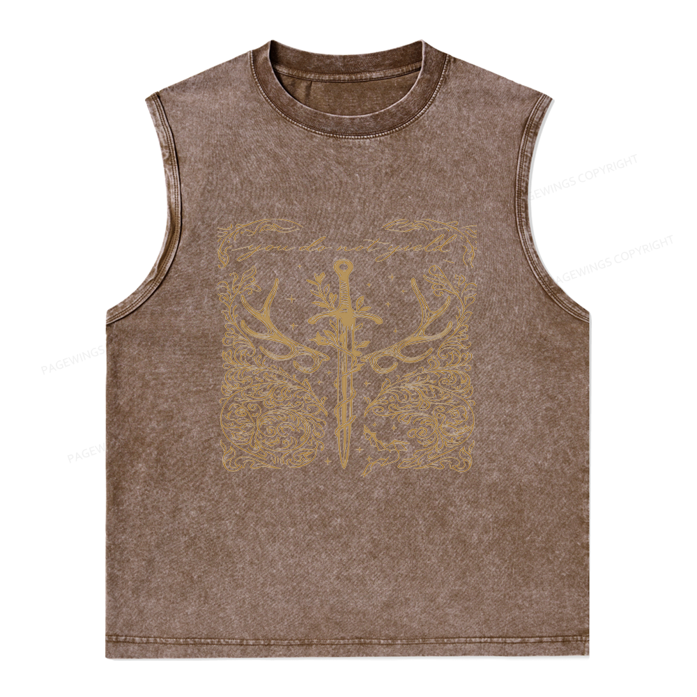 Pagewings You Do Not Yield Unisex Washed Tank Top