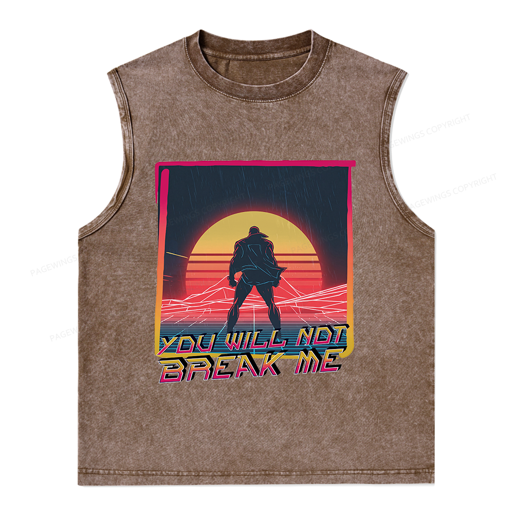 Pagewings You Will Not Break Me Unisex Washed Tank Top