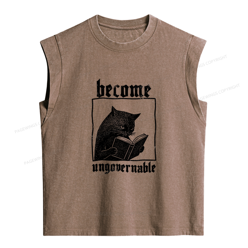 Pagewings Become Ungovernable Women's Washed Tank Top