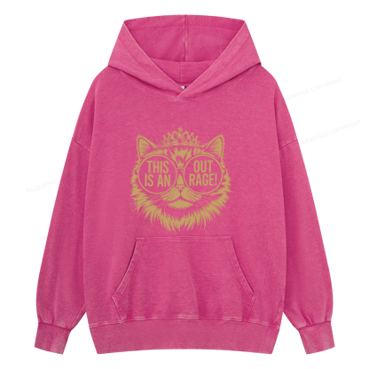 Pagewings This Is An Outrage Unisex Washed Hoodie