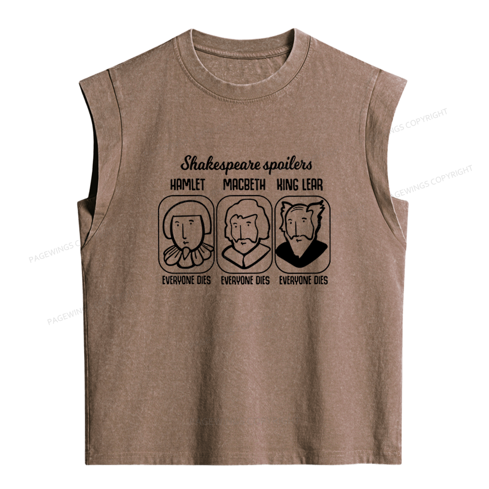 Pagewings Shakespeare Spoilers Women's Washed Tank Top