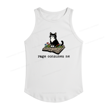 Pagewings Slim Fit Rage Consumes Me Women's Fitted Tank Top 