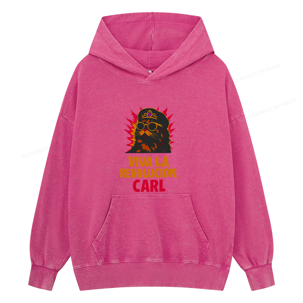 Pagewings Viva La Revolucion Unisex Washed Hoodie