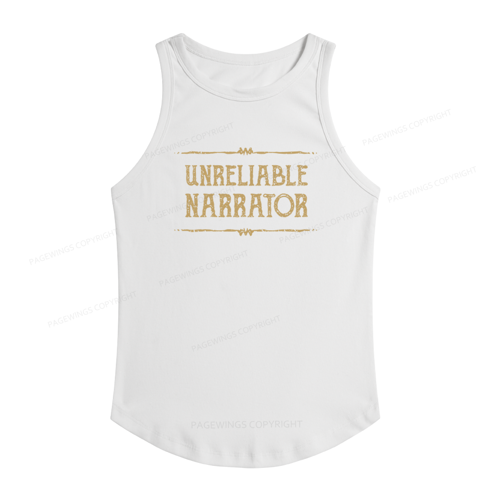 Pagewings Slim Fit Unreliable Narrator Women's Fitted Tank Top
