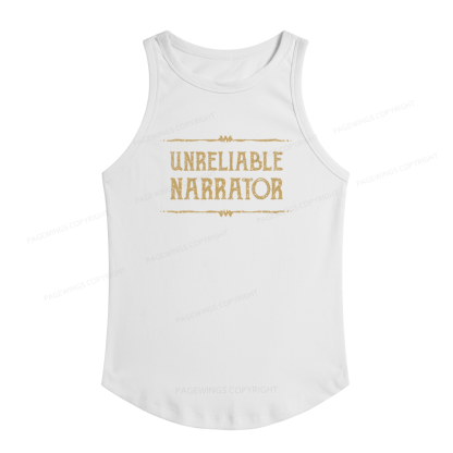 Pagewings Slim Fit Unreliable Narrator Women's Fitted Tank Top