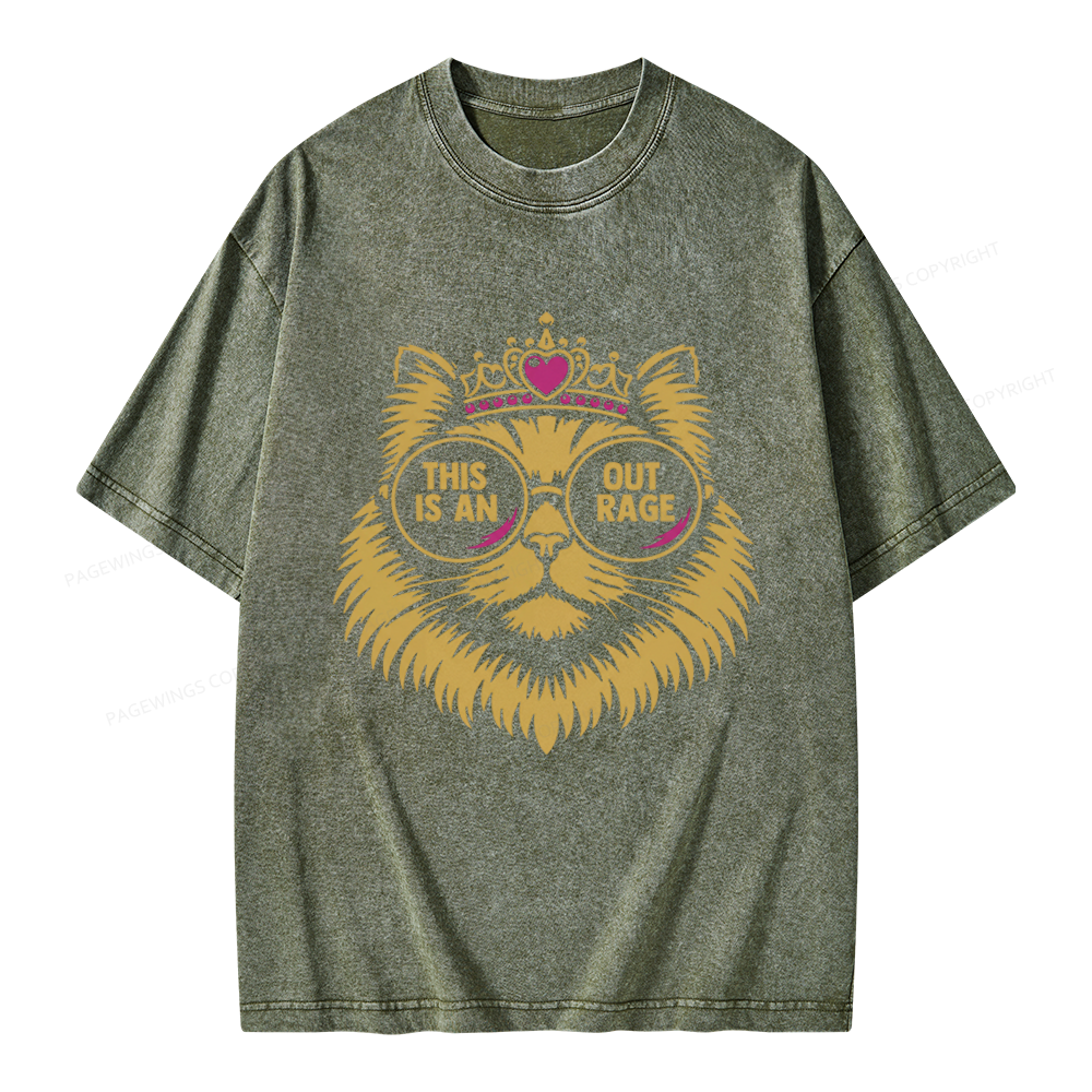 Pagewings This Is An Outrage Unisex Washed T-shirt
