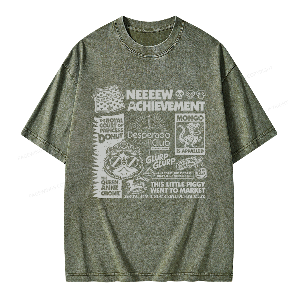 Pagewings Sci-Fi Novel Lover Unisex Washed T-shirt