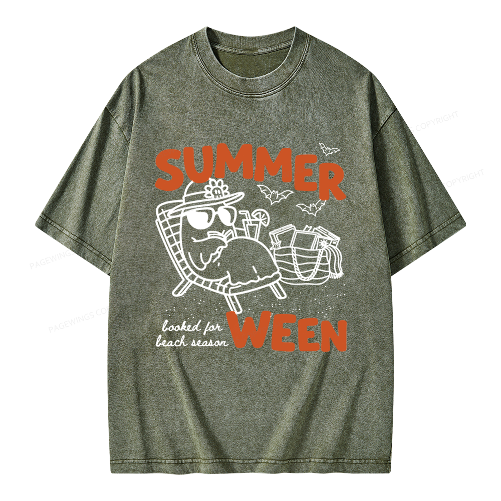 Pagewings Summerween Unisex Washed T-shirt