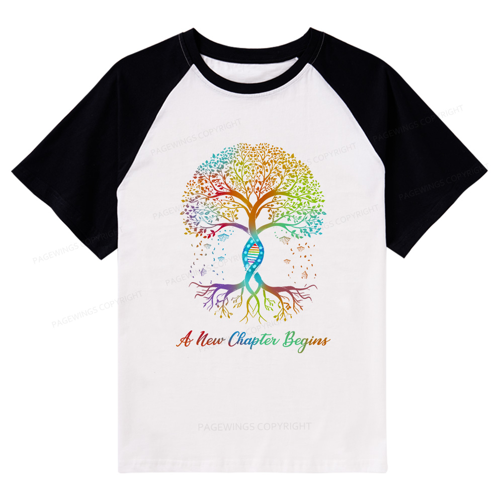Pagewings A New Chapter Begins Raglan T-shirt
