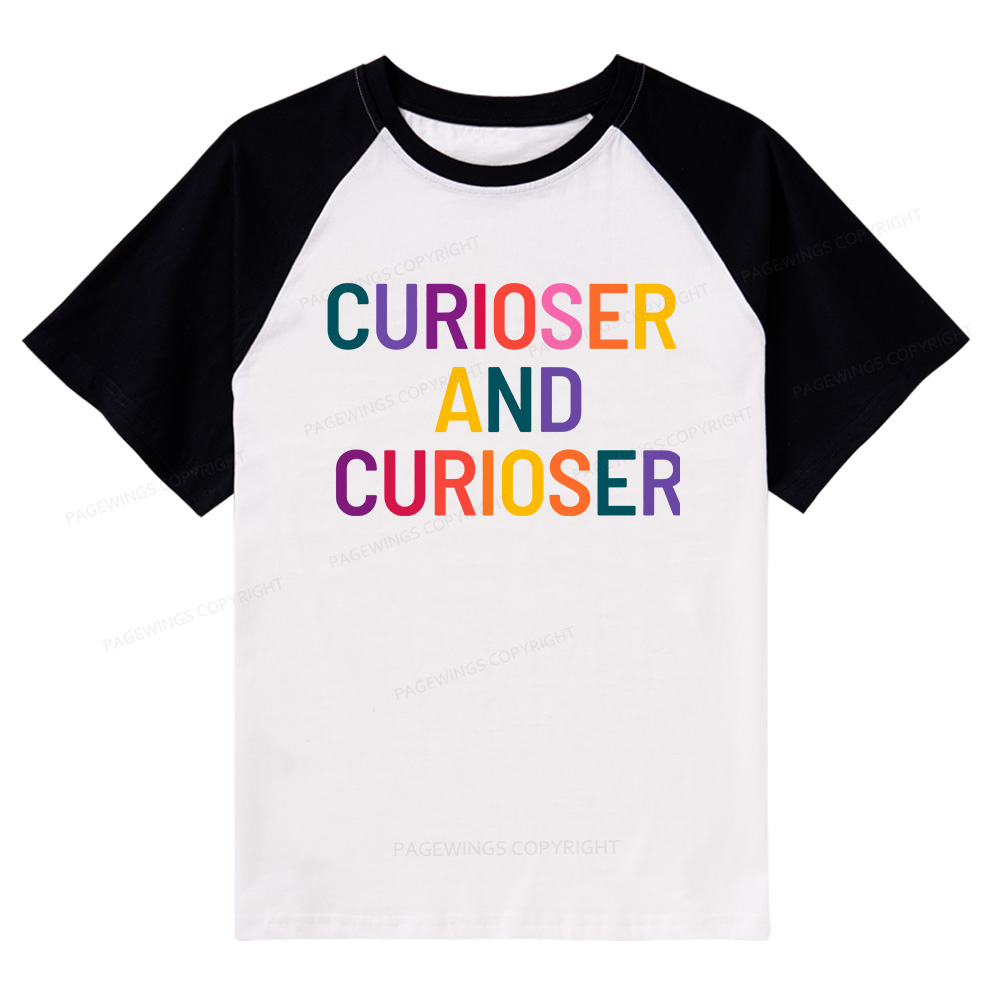 Pagewings Curioser Raglan T-shirt