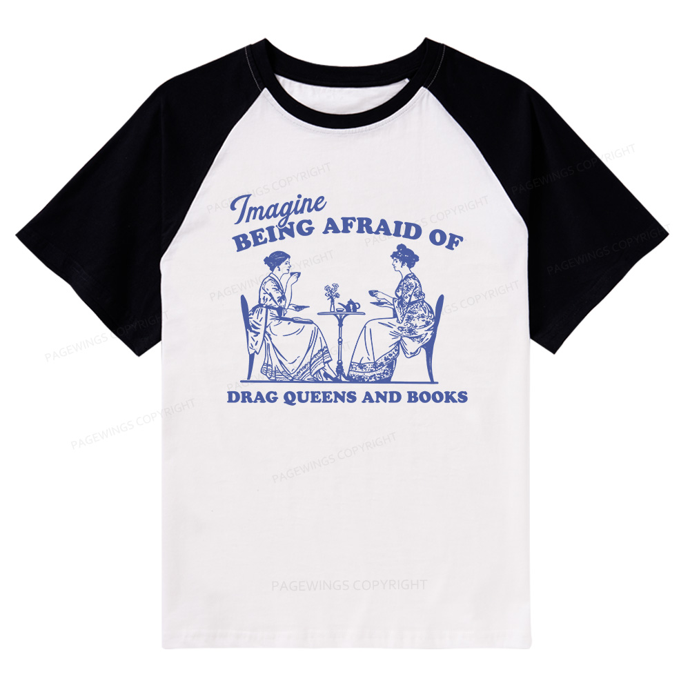 Pagewings Drag Queens Raglan T-shirt