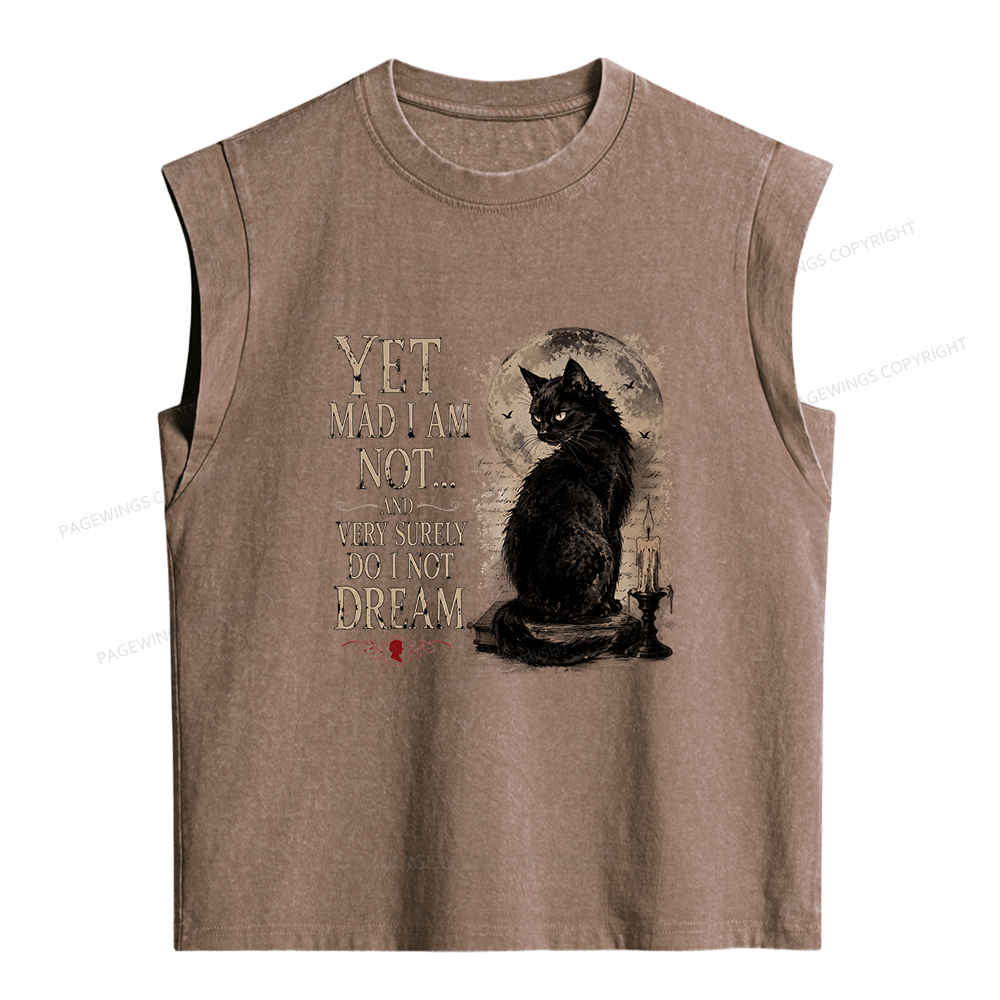 Pagewings Yet Mad I Am Not Women's Washed Tank Top