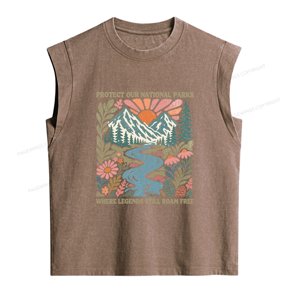 Pagewings National Parks Women's Washed Tank Top