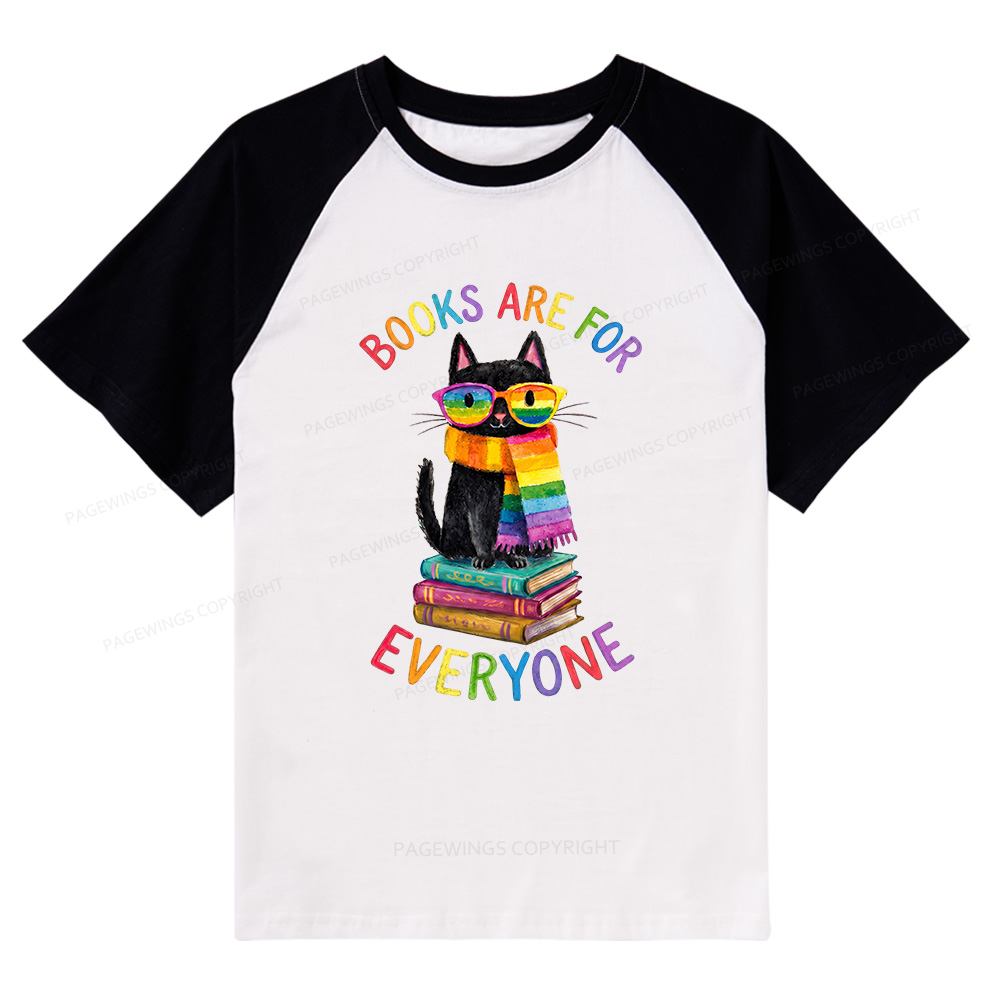 Pagewings Books Are For Everyone Raglan T-shirt