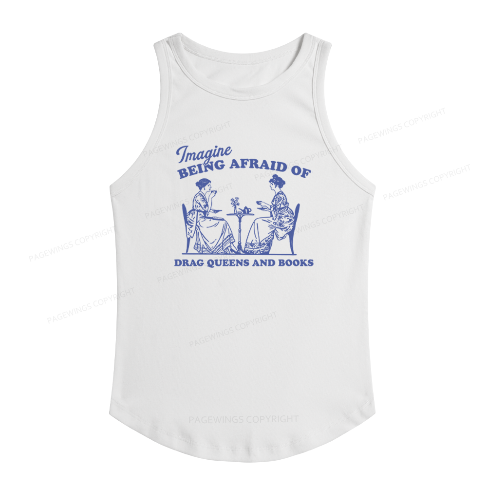 Pagewings Slim Fit Drag Queens Women's Fitted Tank Top