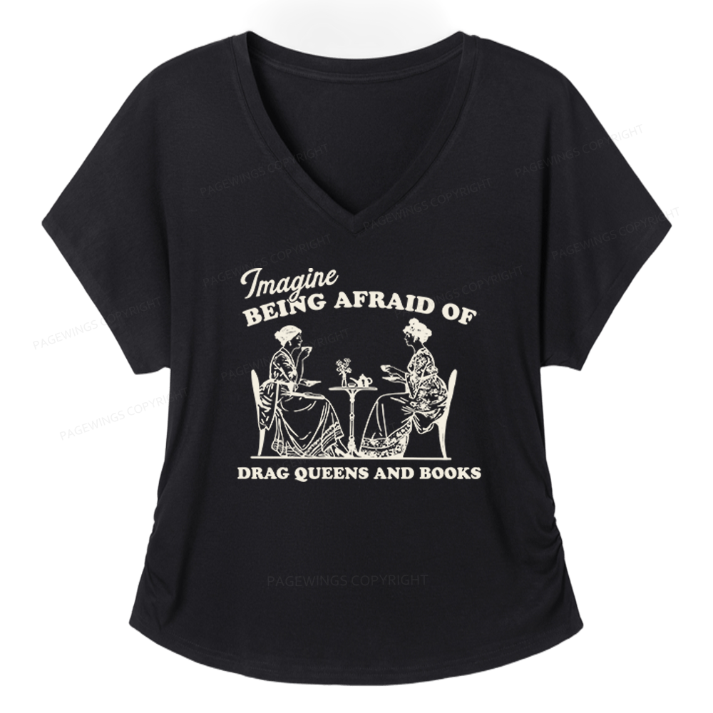 Pagewings Drag Queens Soft Women's Modal V-neck T-shirt