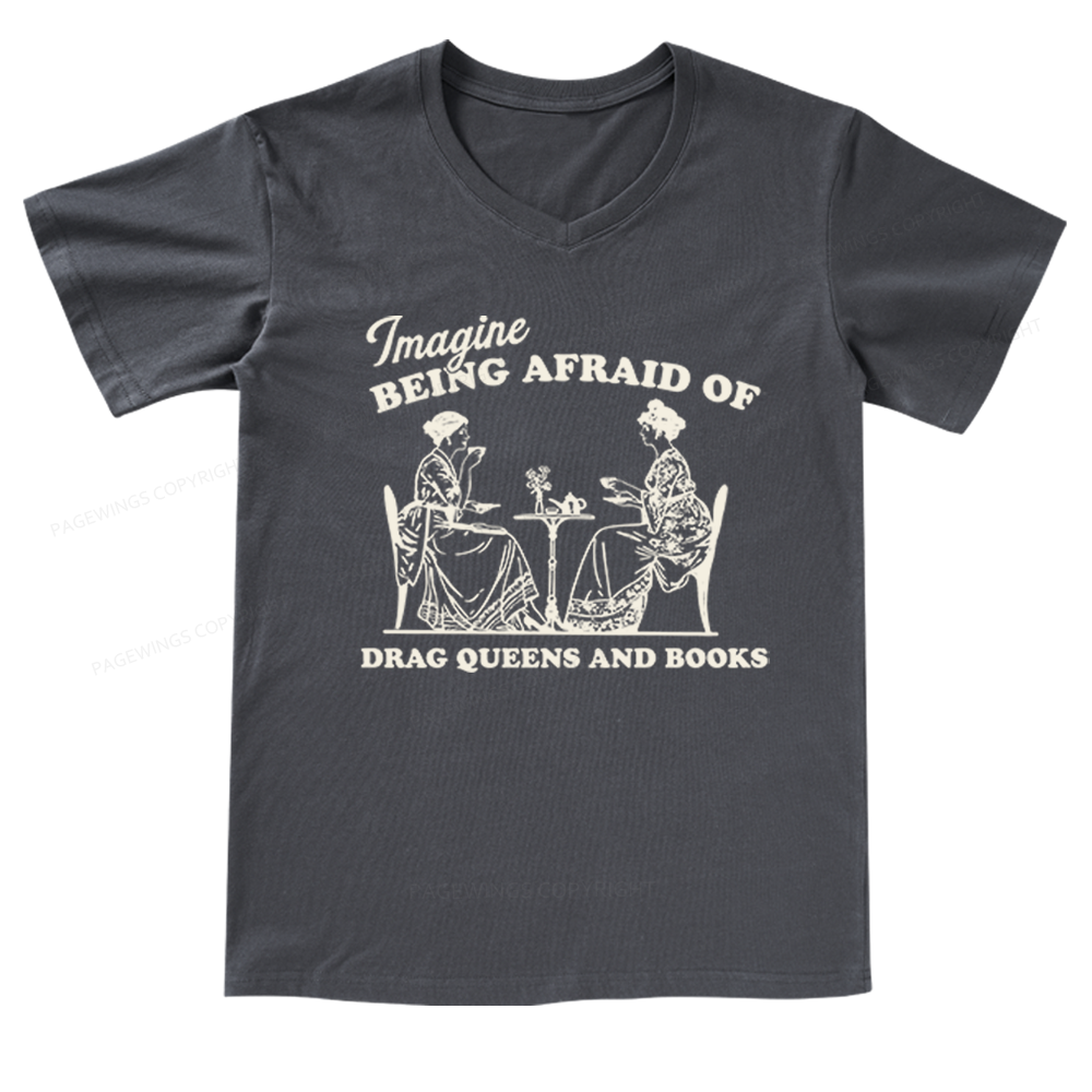 Pagewings Drag Queens V-neck T-shirt