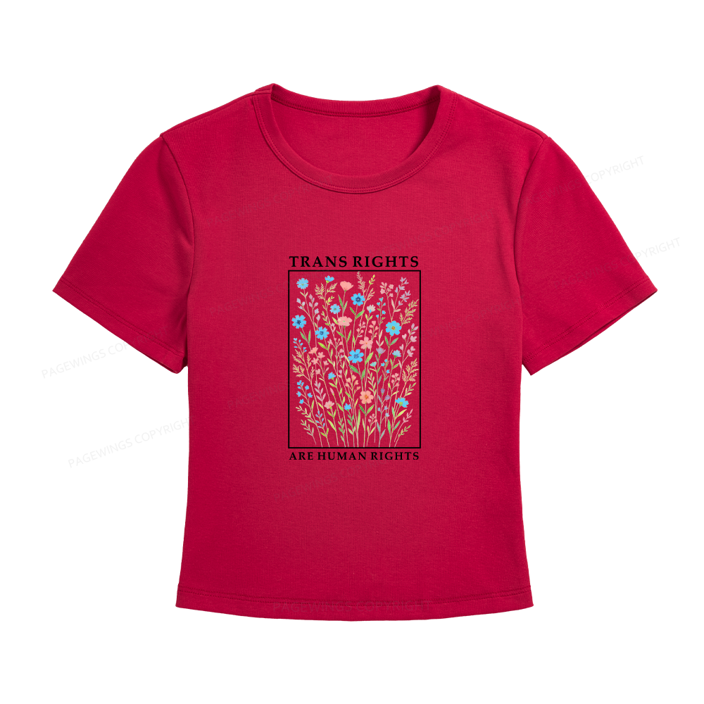 Pagewings Trans Rights Are Human Rights Women's Baby Tee