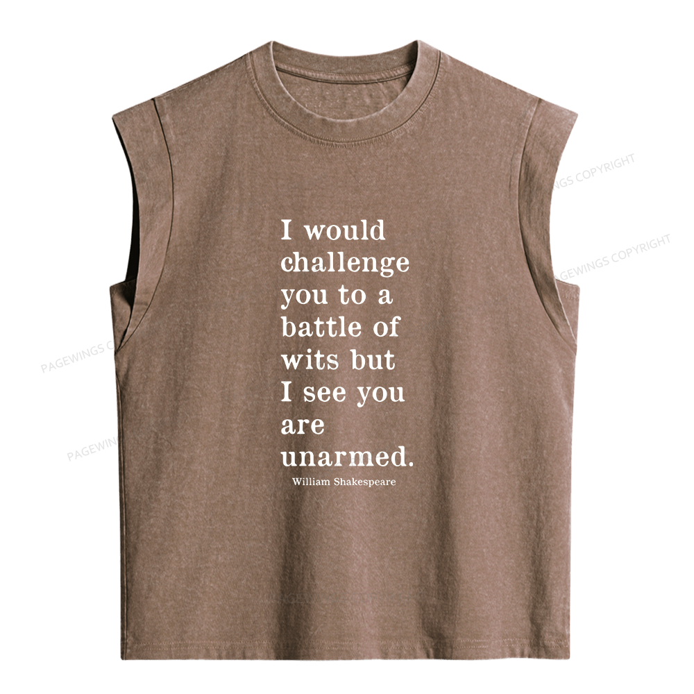 Pagewings Shakespeare Quote Women's Washed Tank Top