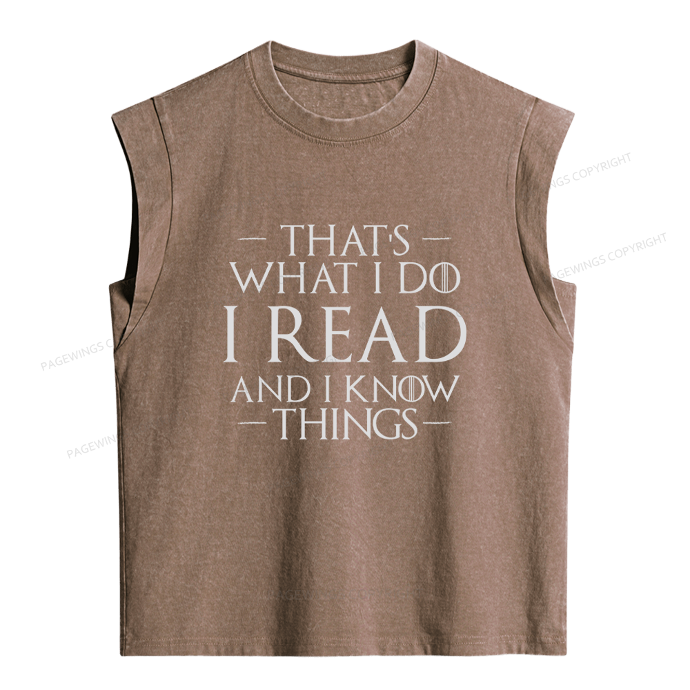 Pagewings That's What I Do Women's Washed Tank Top