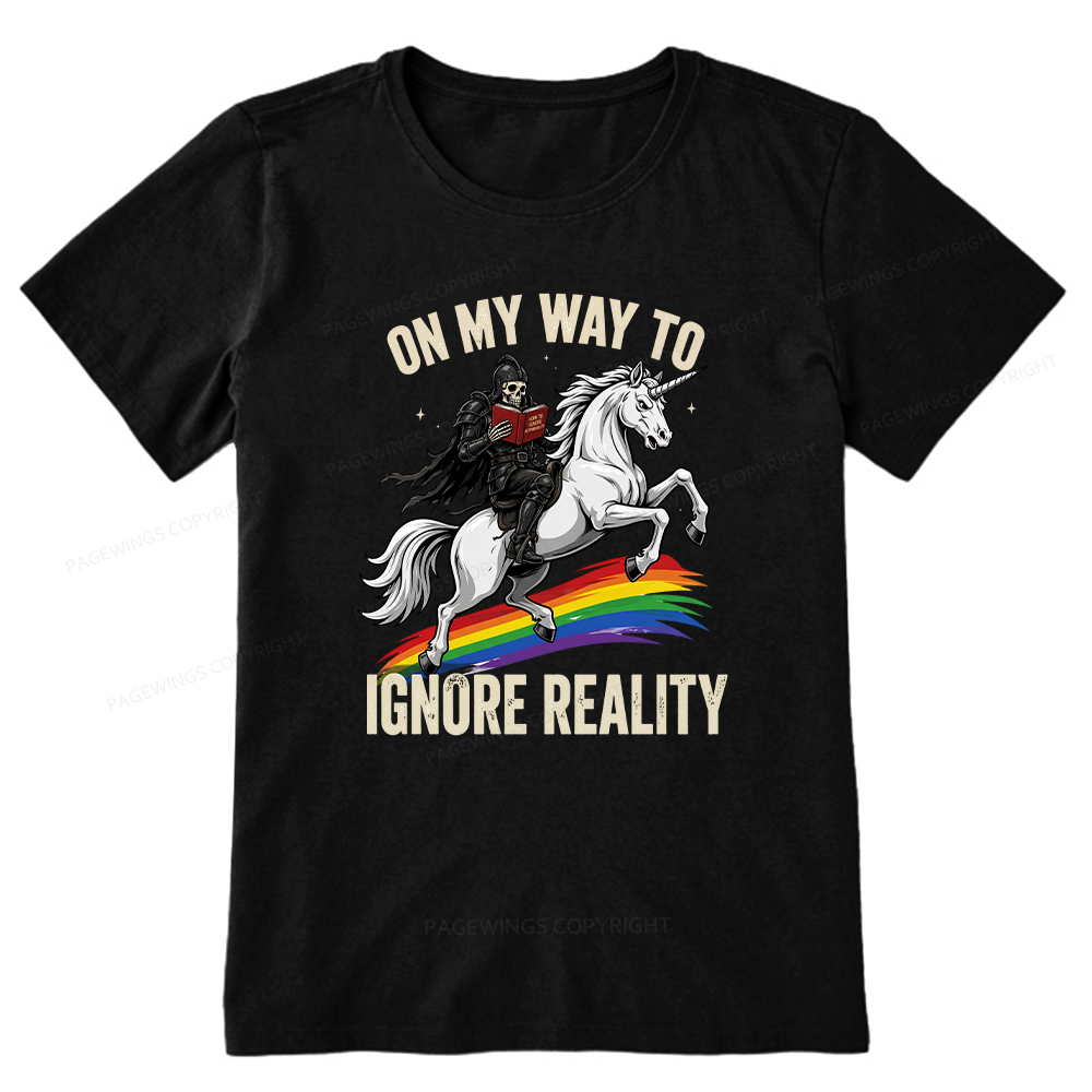 Pagewings On My Way To Ignore Reality Unisex Classic T-shirt