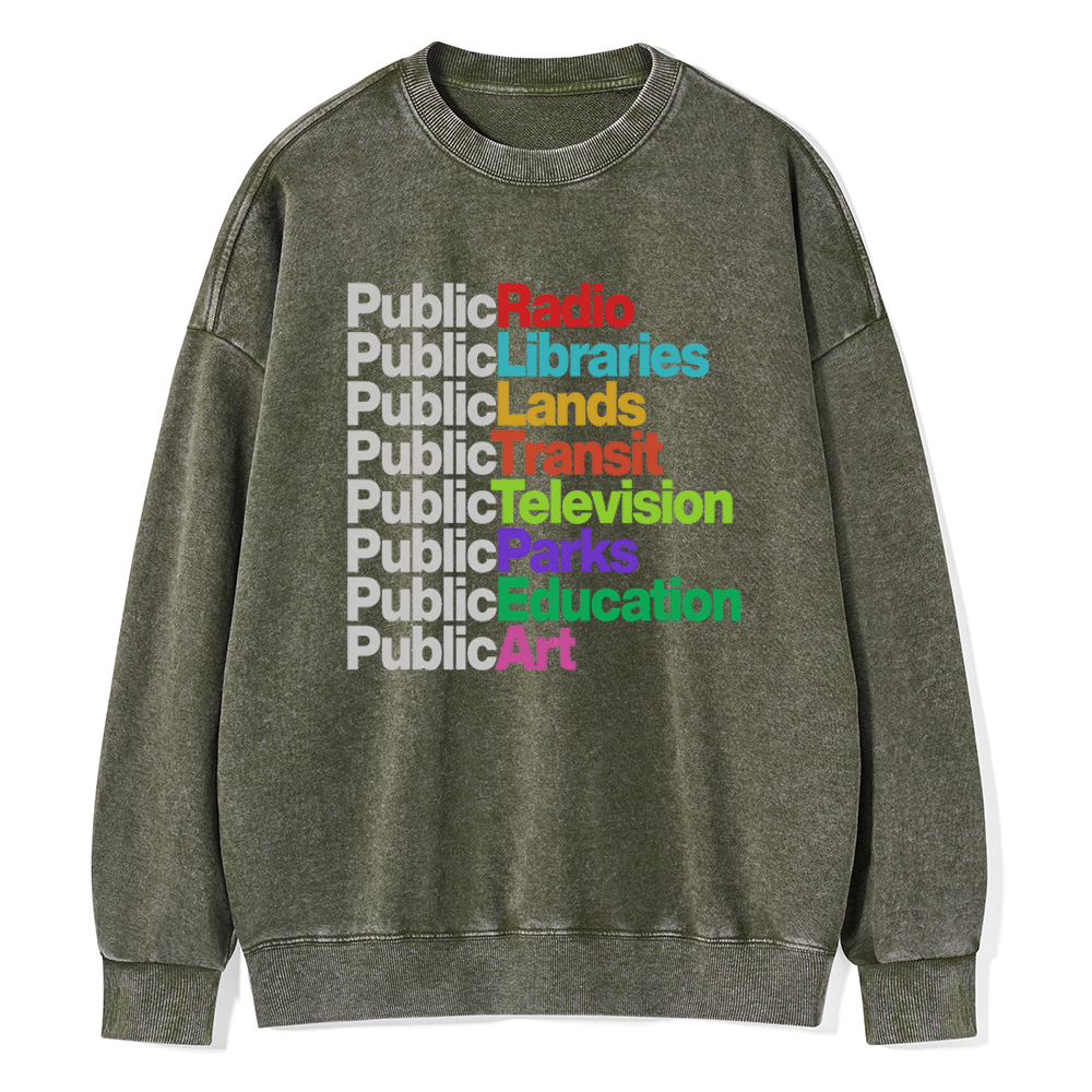 Pagewings Public Libraries Washed Sweatshirt
