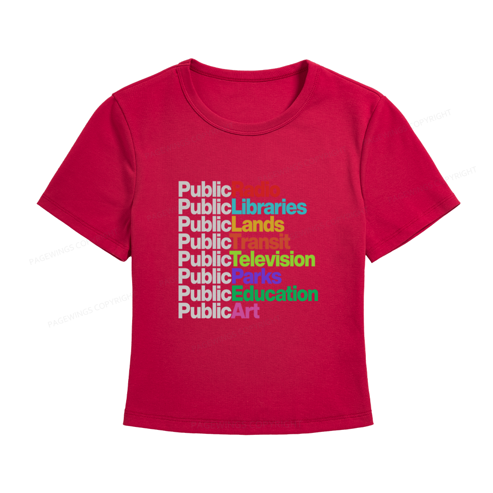 Pagewings Public Libraries Women's Baby Tee