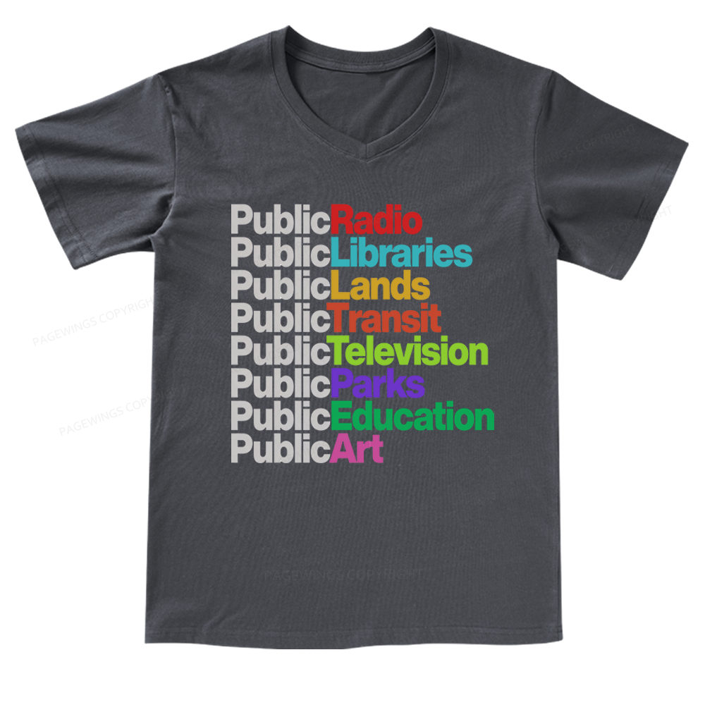 Pagewings Public Libraries V-neck T-shirt