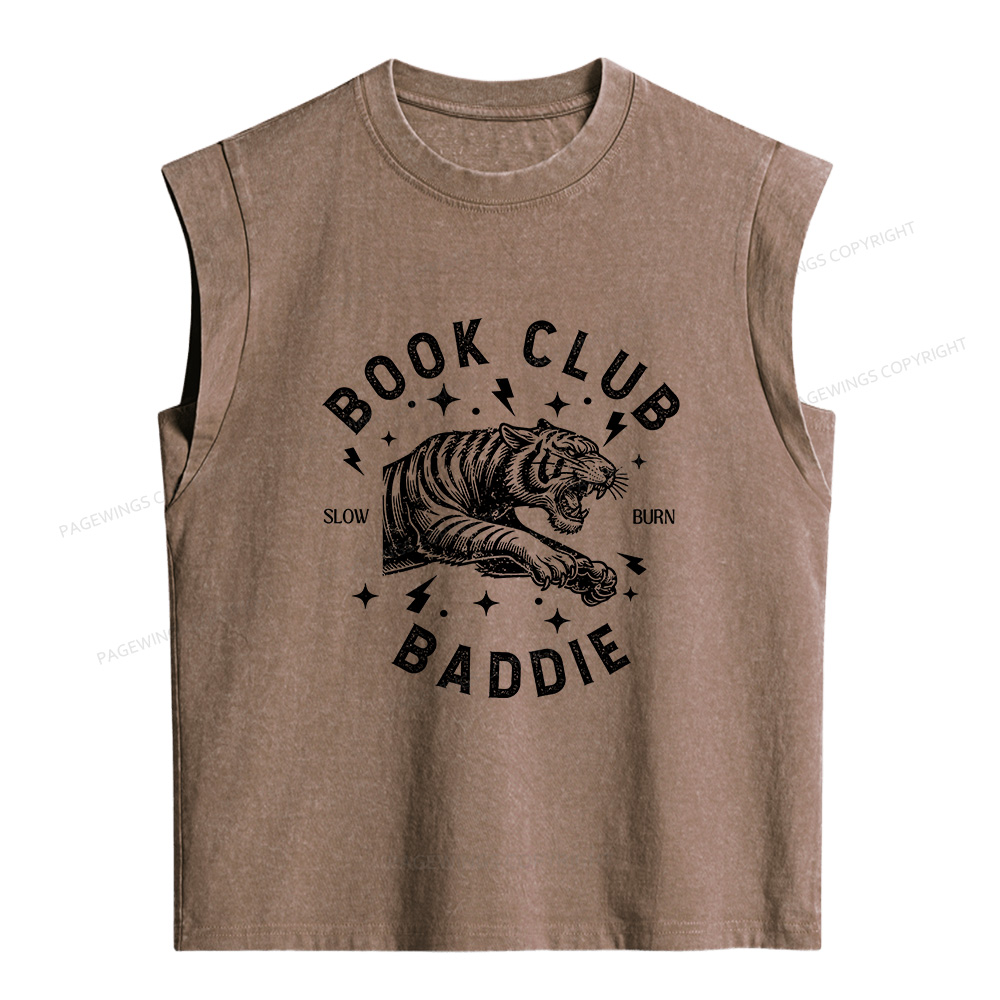 Pagewings Book Club Women's Washed Tank Top