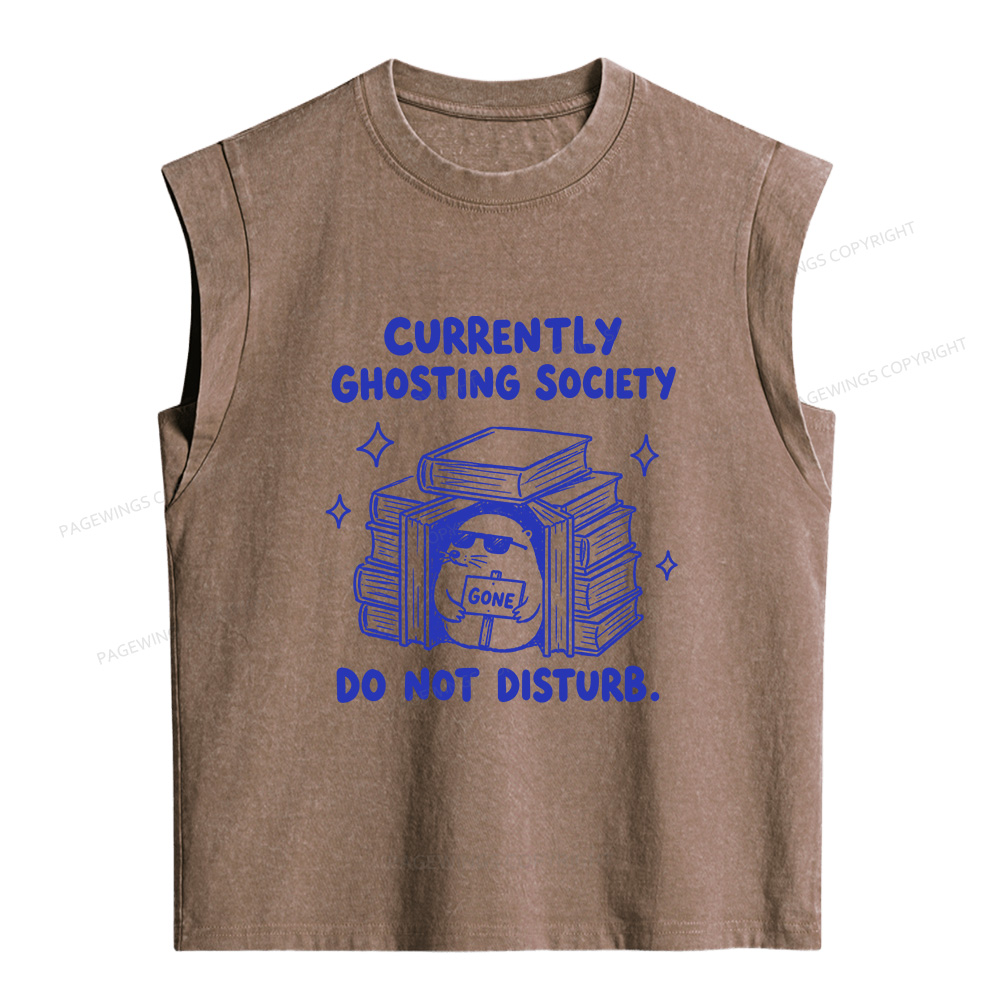 Pagewings Do Not Disturb Women's Washed Tank Top