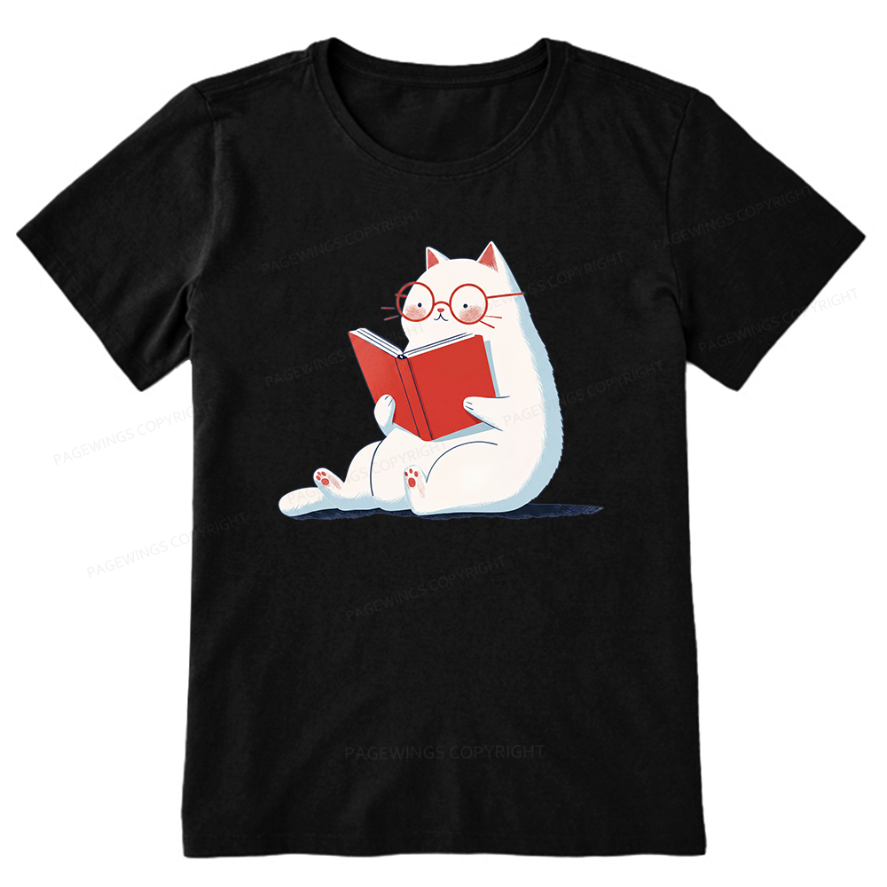 Pagewings Cat Reading Book Unisex Classic T-shirt