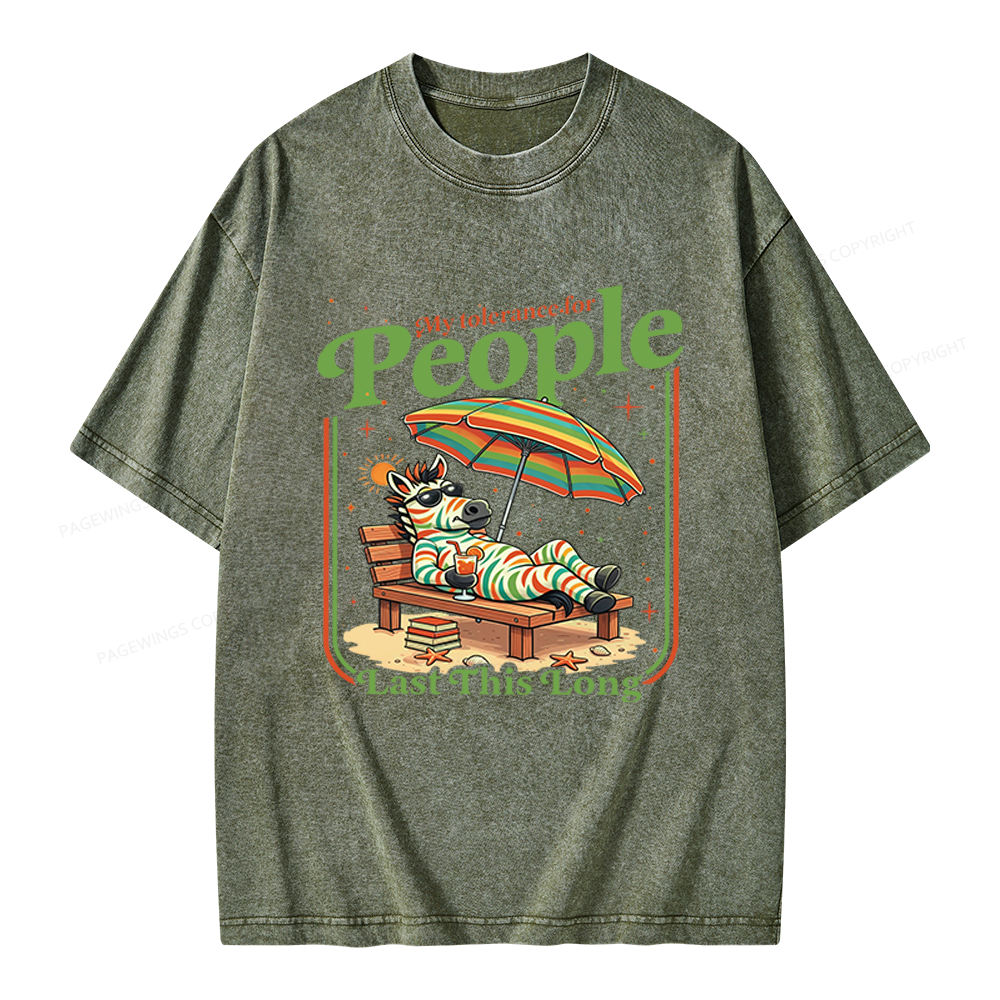 Pagewings Funny Zebra Unisex Washed T-shirt