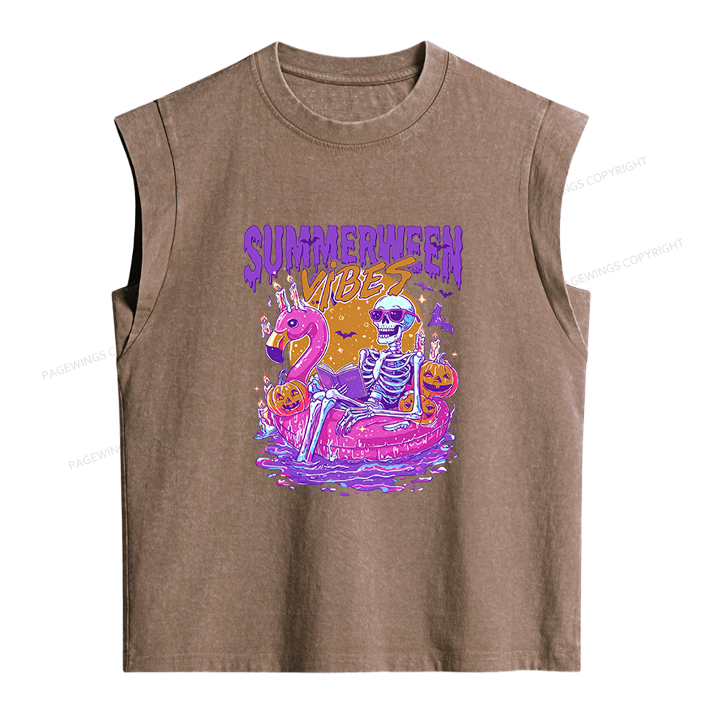 Pagewings Summerween Women's Washed Tank Top