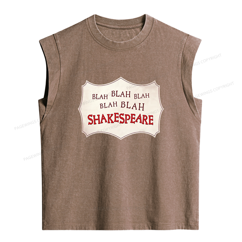Pagewings Blah Blah Blah Women's Washed Tank Top